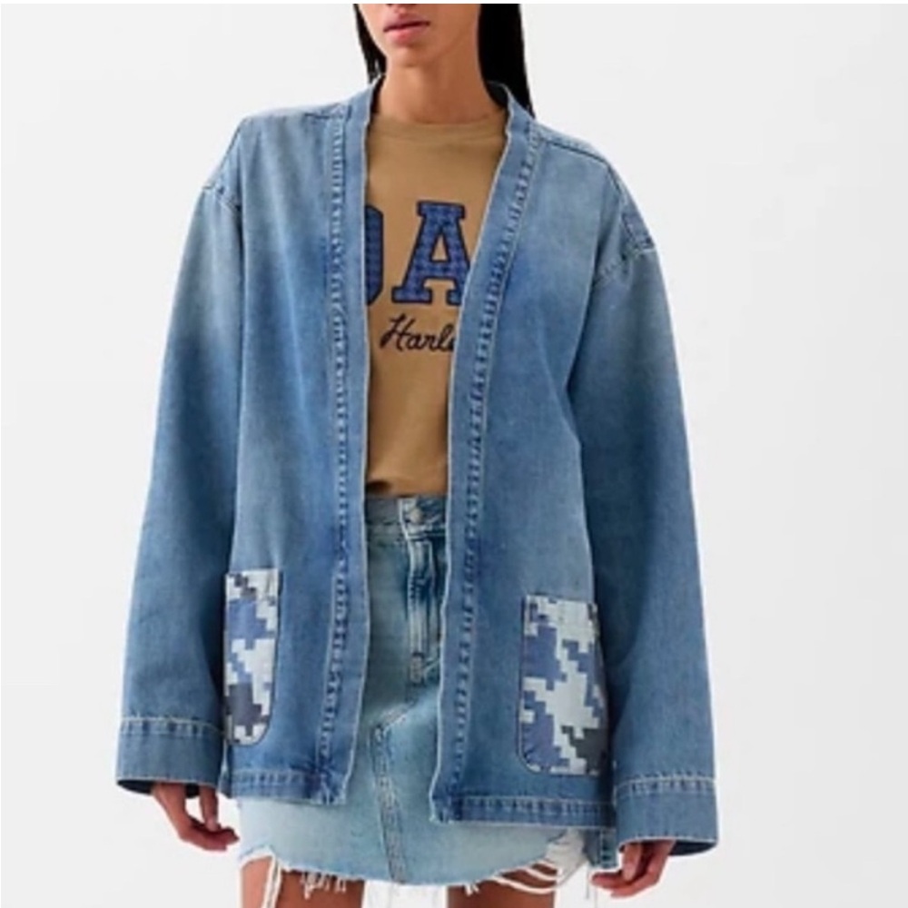 DAP GAP Denim Open-Front Harlem Jacket